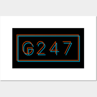 G247 logo glitched v2 Posters and Art